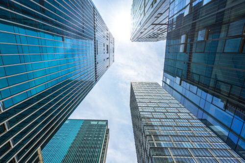 modern office building in urban